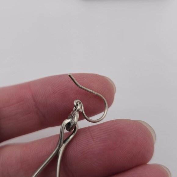 Sterling Silver Retired Silpada Brushed Earrings A2031 - Picture 4 of 6